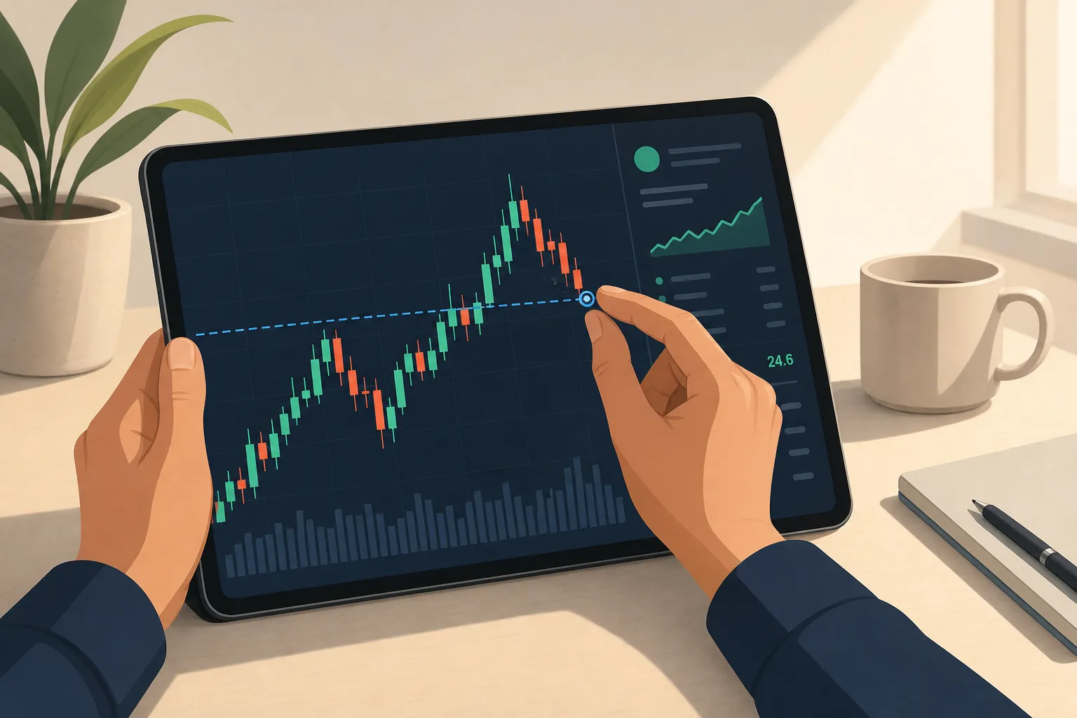 Learn what the P/E ratio shows, how to read it by sector and cycle, and how to view P/E beside live charts, alerts, and watchlists in TickerLists.